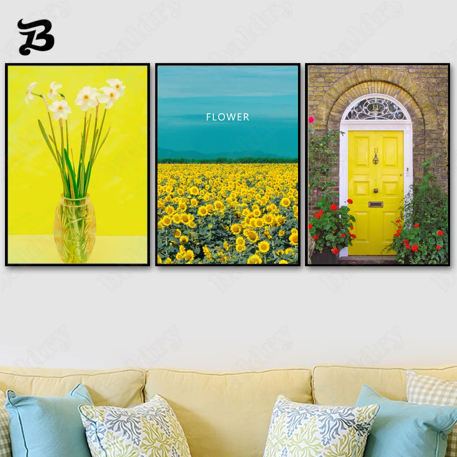 Canvas Painting for Living Room Yellow Style Old Door Sunflower Landscape Diamond Wall Art Modern Posters and Prints Wall Decor
Canvas Painting for Living Room Yellow Style Old Door Sunflower Landscape Diamond Wall Art Modern Posters and Prints Wall Decor