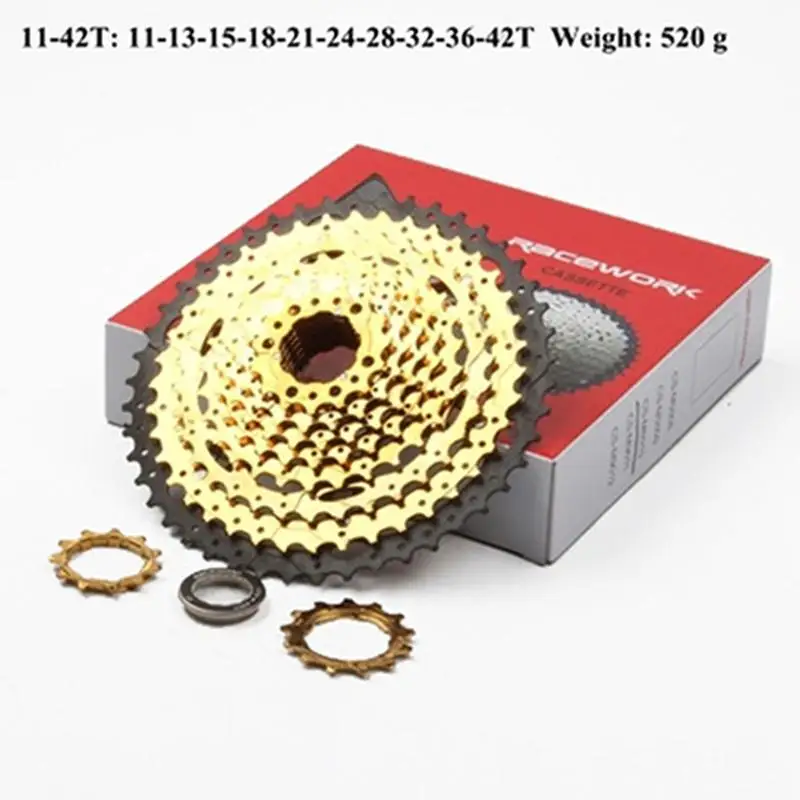 RACEWORK 11-42 11-46 11-50T 11-52T 10/11/12 Speed Mountain Mtb Bike Bicycle Cassette Flywheel Cycling Accessories
RACEWORK 11-42 11-46 11-50T 11-52T 10/11/12 Speed Mountain Mtb Bike Bicycle Cassette Flywheel Cycling Accessories