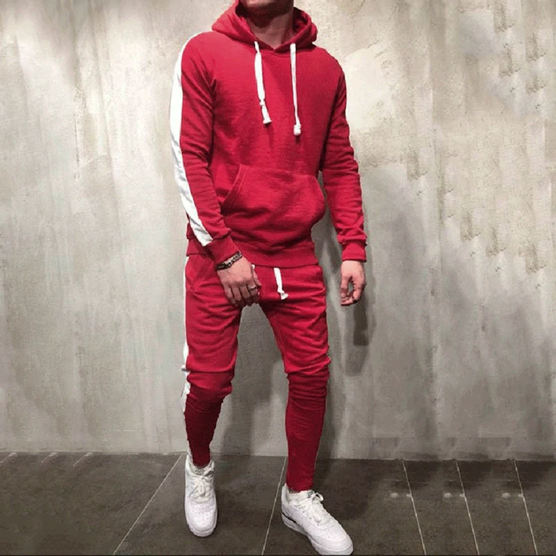 2 Pieces Sets Tracksuit Men New Brand Autumn Winter Hooded Sweatshirt +Drawstring Pants Male Stripe Patchwork Hoodies
2 Pieces Sets Tracksuit Men New Brand Autumn Winter Hooded Sweatshirt +Drawstring Pants Male Stripe Patchwork Hoodies