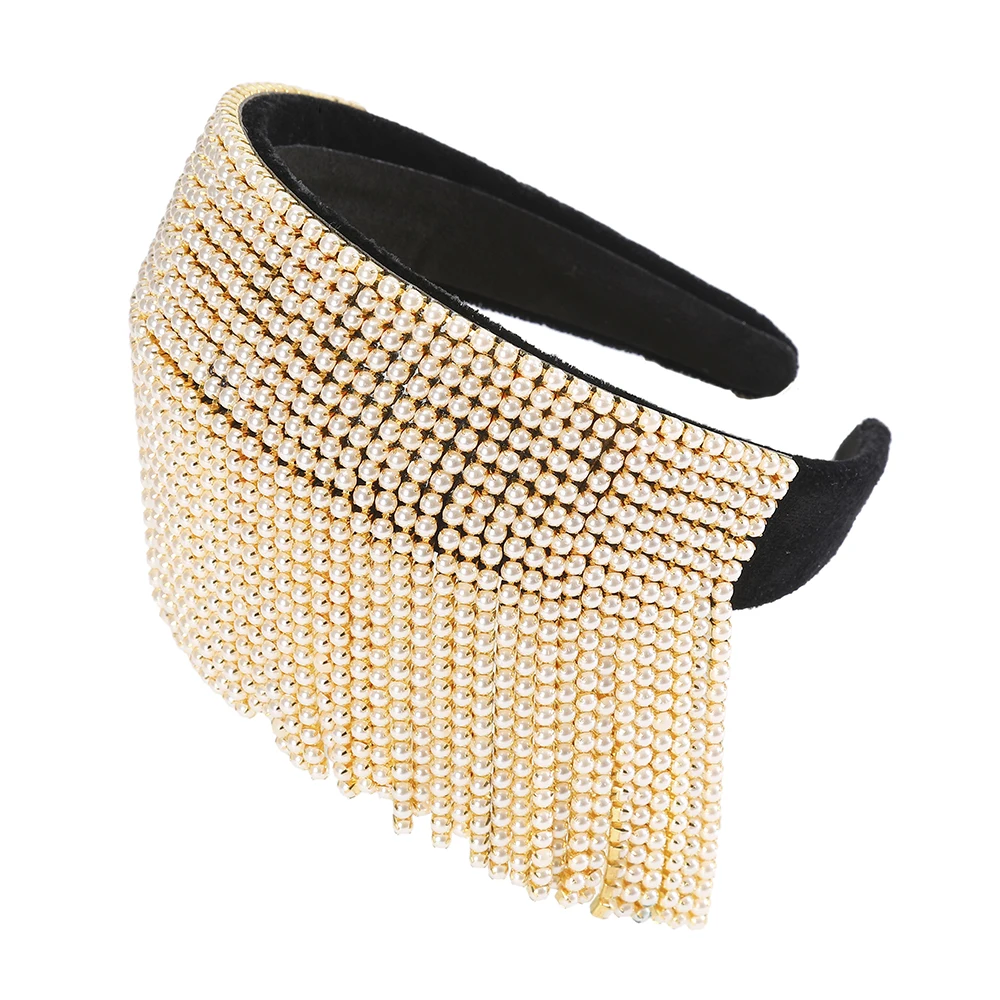Baroque Tassel Rhinestone Pearl Headbands For Women Exaggerated Hairband Gift Bridal Wedding Headwear Accessories
Baroque Tassel Rhinestone Pearl Headbands For Women Exaggerated Hairband Gift Bridal Wedding Headwear Accessories