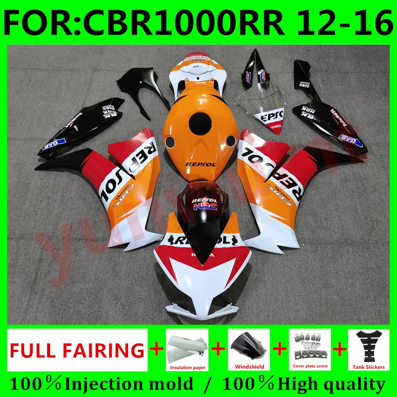 Комплект обтекателей для мотоцикла, подходит для Honda CBR1000RR 2012 2013 2014 2015 2016 CBR1000 12 13 14 15 16, обтекатель для кузова, черный репсол 
Комплект обтекателей для мотоцикла, подходит для Honda CBR1000RR 2012 2013 2014 2015 2016 CBR1000 12 13 14 15 16, обтекатель для кузова, черный репсол