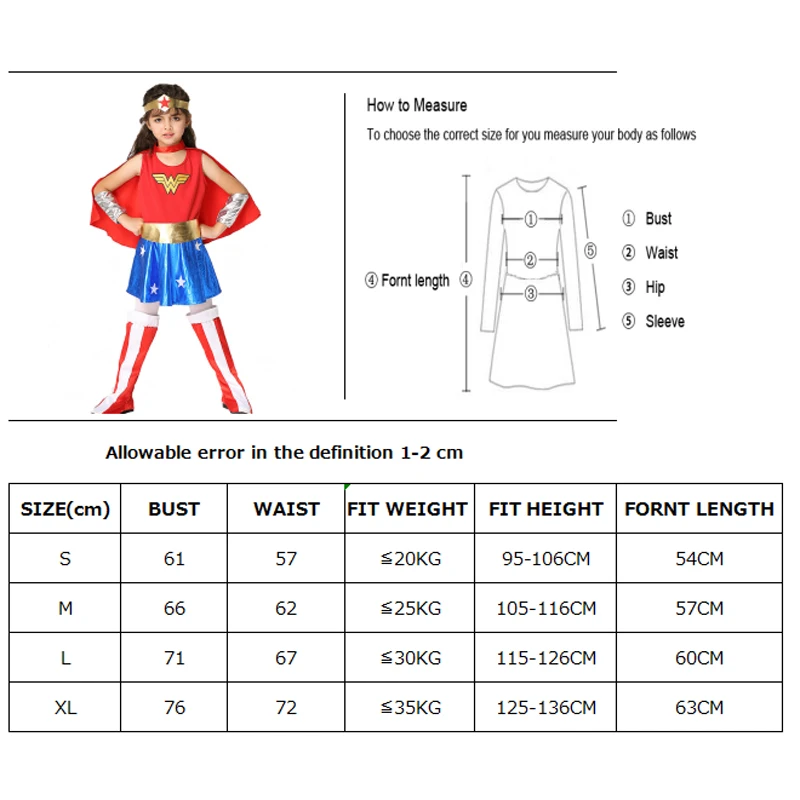 Carnival Halloween Super Girl Costume League Superhero Cosplay Fancy Party Dress
Carnival Halloween Super Girl Costume League Superhero Cosplay Fancy Party Dress