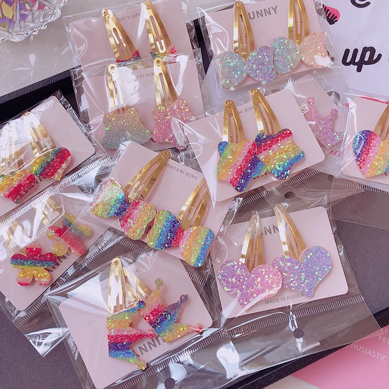 1 Pair/Bag Cute Star Lovely Rainbow Children Hair Clip Girls BB Hair Pins Children Barrettes Flash Hair Accessories Wholesale
1 Pair/Bag Cute Star Lovely Rainbow Children Hair Clip Girls BB Hair Pins Children Barrettes Flash Hair Accessories Wholesale