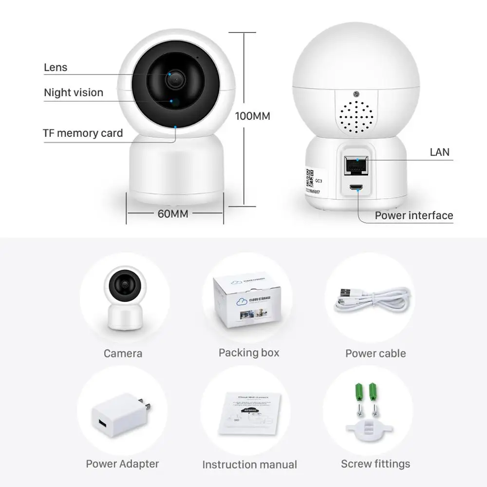 BESDER 1080P Human Auto Tracking IP Camera WiFi SD Cloud Storage Two Way Audio Indoor Home Security Camera WiFi With LAN Port
BESDER 1080P Human Auto Tracking IP Camera WiFi SD Cloud Storage Two Way Audio Indoor Home Security Camera WiFi With LAN Port