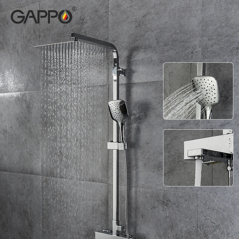 

Gappo Shower Faucet Bathroom Mixer Brass Faucet Bathtub Mixer Rainfall Shower System Hot and Cold Water G2418-1