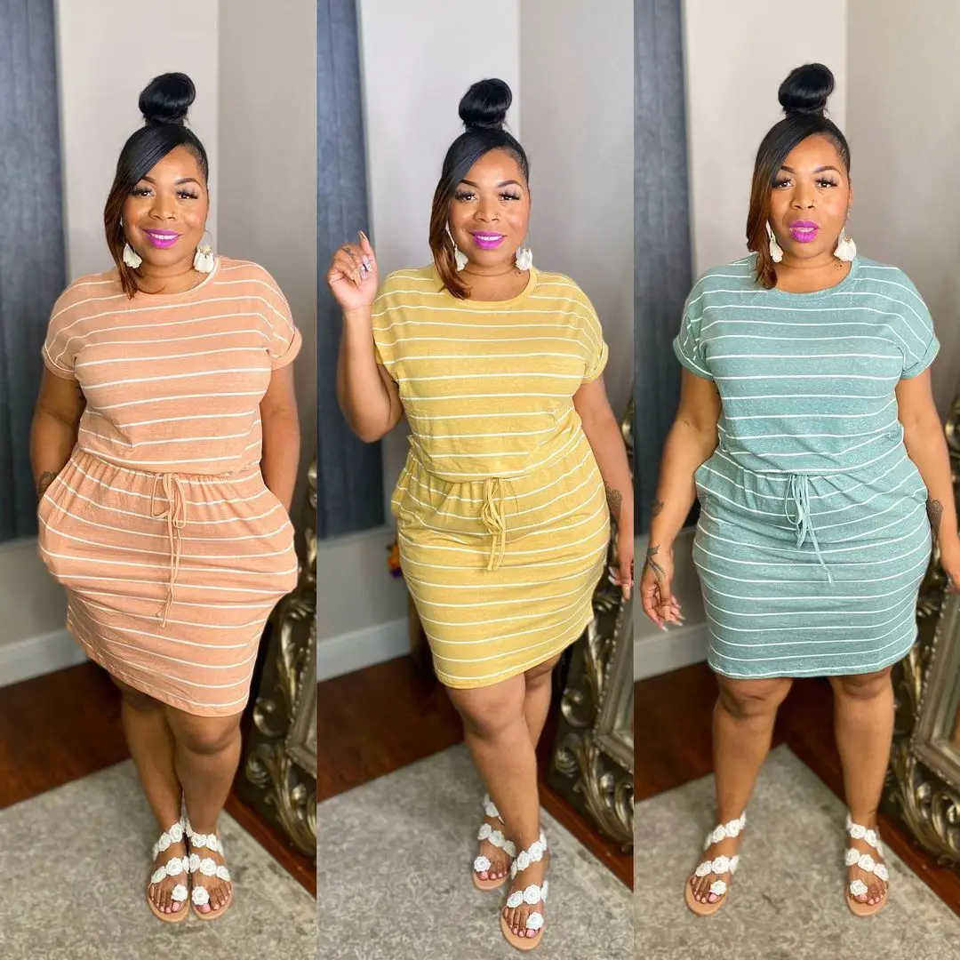 Платье ChocoMisty-LadyPlus большого размера, миди-платье в полоску со шнуровкой и карманами YT3279
Платье ChocoMisty-LadyPlus большого размера, миди-платье в полоску со шнуровкой и карманами YT3279