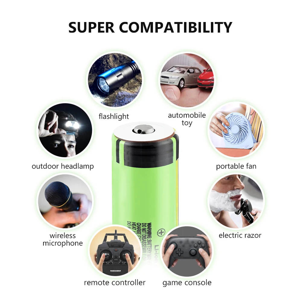 Panasonic 1/2/4/6/8/10x Rechargeable 3.7v NCR18650B Lithium Li Ion Battery 3400mAh NCR 18650B 20A Li-ion Pilas With PCB Board
Panasonic 1/2/4/6/8/10x Rechargeable 3.7v NCR18650B Lithium Li Ion Battery 3400mAh NCR 18650B 20A Li-ion Pilas With PCB Board