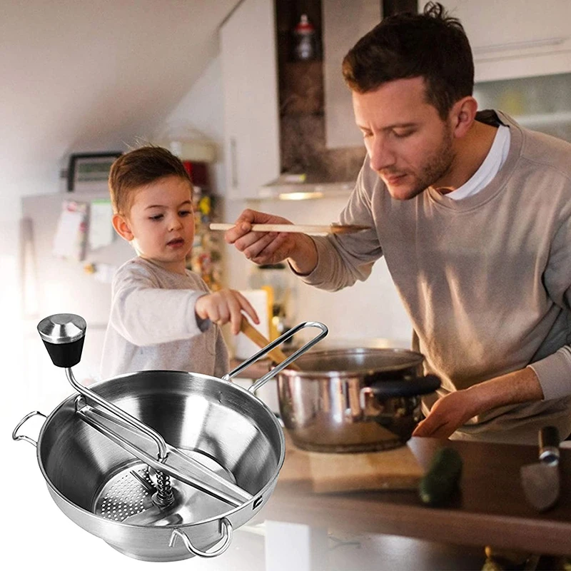 Fruit/Vegetables Mill-Stainless Steel Rotary Food Mill Sieve Grater With 3 Grinding Discs-Food Strainer Sauce Maker Kitchen Tool
Fruit/Vegetables Mill-Stainless Steel Rotary Food Mill Sieve Grater With 3 Grinding Discs-Food Strainer Sauce Maker Kitchen Tool