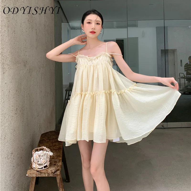 Women Summer Pearls Camisole Mini Dress Female Elegant Spliced Ball Gown Dresses Ladies Loose Fashion Designed Vestidos ML288
Women Summer Pearls Camisole Mini Dress Female Elegant Spliced Ball Gown Dresses Ladies Loose Fashion Designed Vestidos ML288
