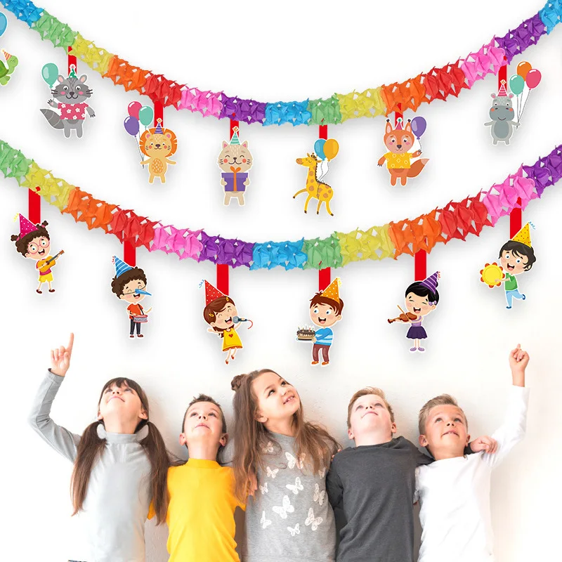 EVICH Birthday DecorationKids Animal Latte Art Classroom Stage Ornaments Shopping Mall Kindergarten Decoration Hanging Flag
EVICH Birthday DecorationKids Animal Latte Art Classroom Stage Ornaments Shopping Mall Kindergarten Decoration Hanging Flag