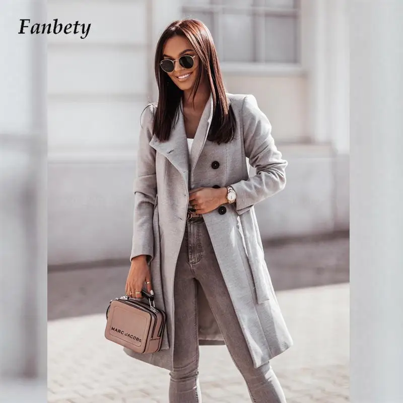 Fashion Elegant Women Belted Long Overcoat Tops Autumn New Casual Long Sleeve Winter Outwear Solid Button Office Lady Wool Coats
Fashion Elegant Women Belted Long Overcoat Tops Autumn New Casual Long Sleeve Winter Outwear Solid Button Office Lady Wool Coats
