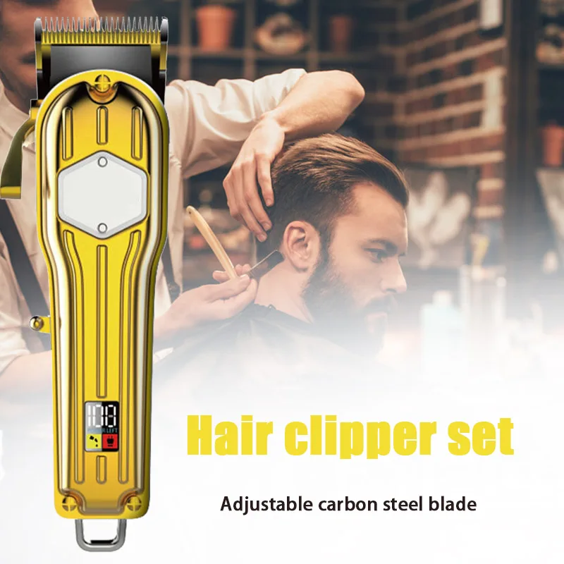 Metal Cordless Electric Hair Clipper Chargable Hair Trimmer Remover Haircut Digital Display SMJGood
Metal Cordless Electric Hair Clipper Chargable Hair Trimmer Remover Haircut Digital Display SMJGood