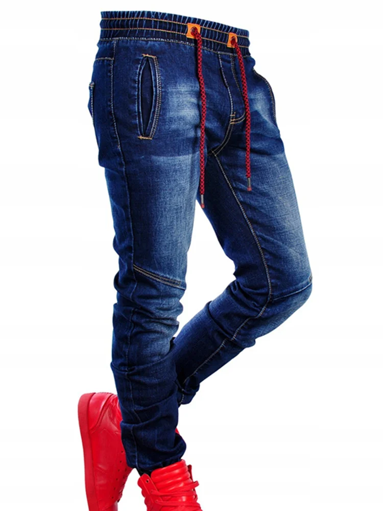 Autumn Winter Men's Fashion Trends Jeans Straight Denim Trouers Classic Style Patchwork Pants Elastic Waistband Slim Pants
Autumn Winter Men's Fashion Trends Jeans Straight Denim Trouers Classic Style Patchwork Pants Elastic Waistband Slim Pants