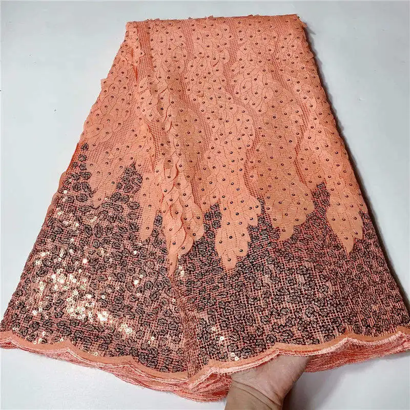 2020 New arrival African Handcut organza lace Nigerian garden sewing lace fabric with sequins 5 yards Hot Sale Mesh lace
2020 New arrival African Handcut organza lace Nigerian garden sewing lace fabric with sequins 5 yards Hot Sale Mesh lace