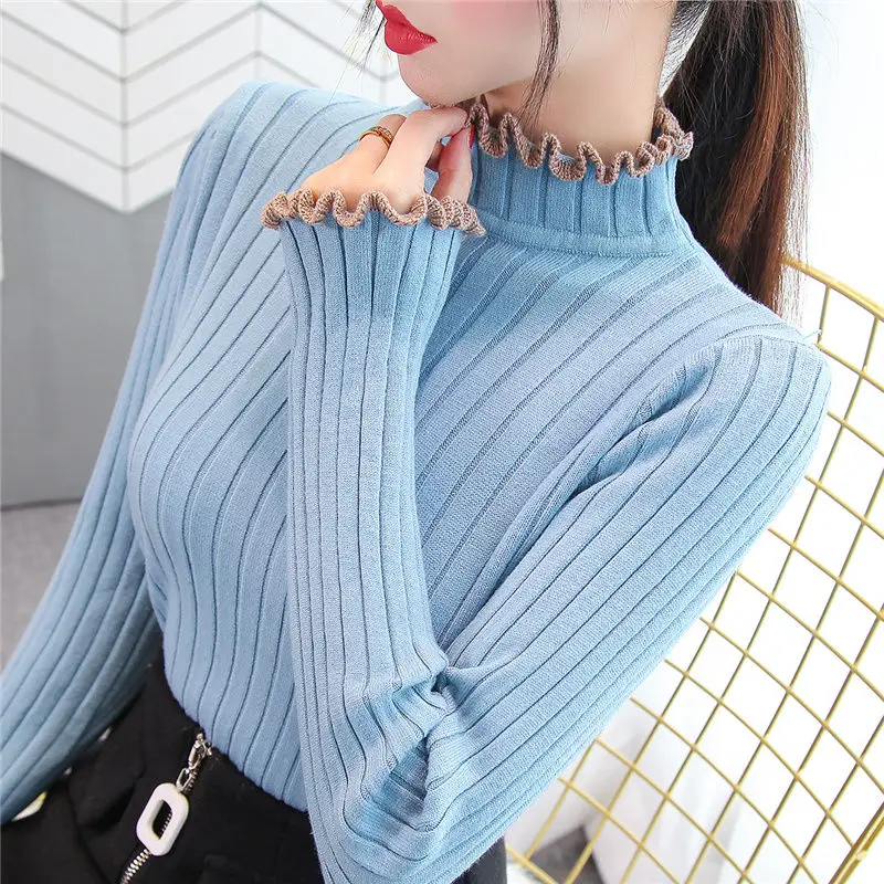 2021 New Fall Winter Ruffle Sweater Turtleneck Women Short Soft Warm Sweaters High Elastic Female Slim Sexy Knitted Pullovers
2021 New Fall Winter Ruffle Sweater Turtleneck Women Short Soft Warm Sweaters High Elastic Female Slim Sexy Knitted Pullovers