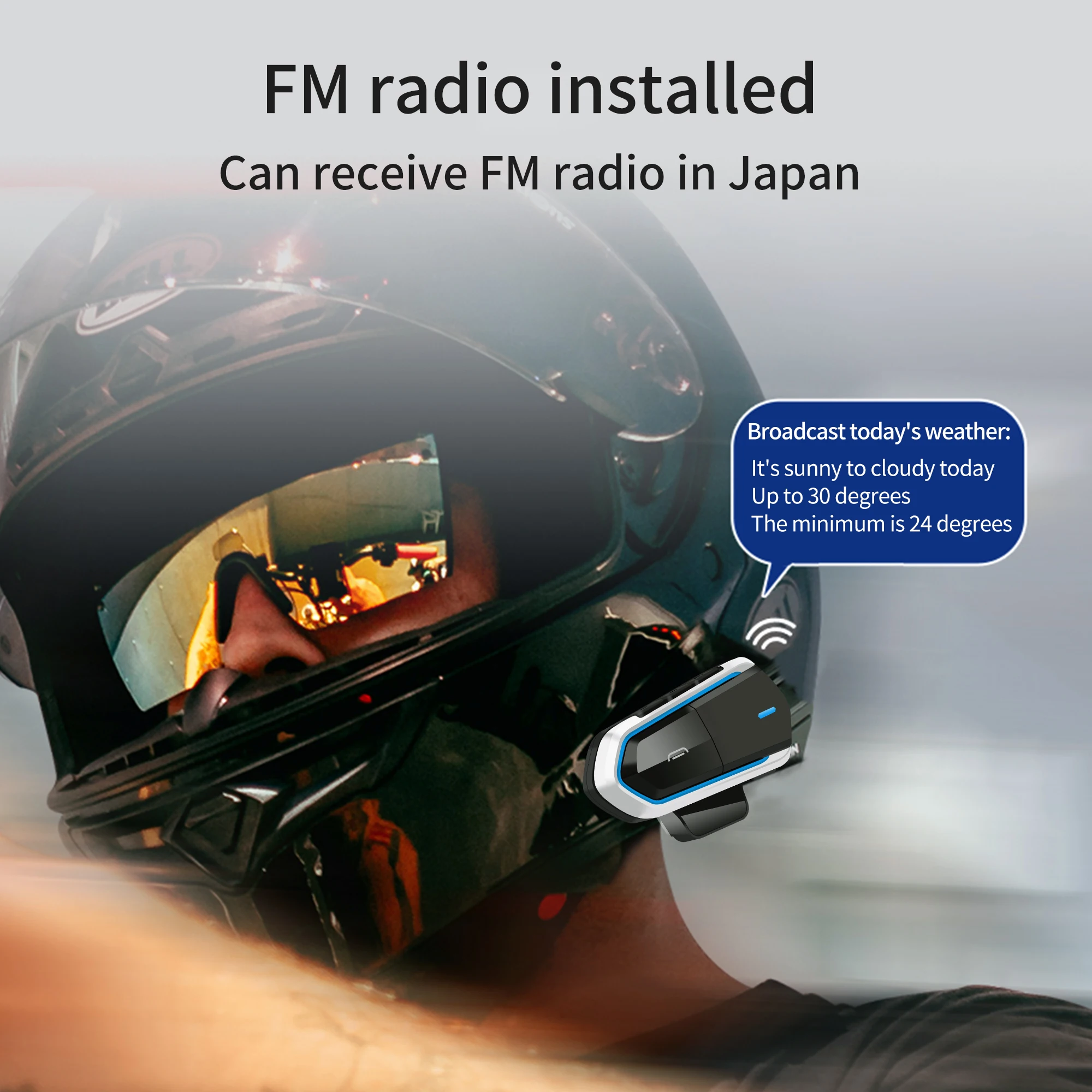 Waterproof DC 5V/190mA Motorcycle Helmet Headset Bluetooth-compatible Earphone 5.0 Wireless Hands-free Helmet FM Radio with Mic
Waterproof DC 5V/190mA Motorcycle Helmet Headset Bluetooth-compatible Earphone 5.0 Wireless Hands-free Helmet FM Radio with Mic