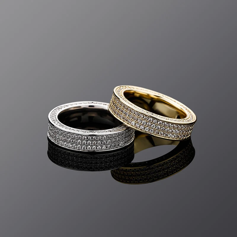 Hip Hop Smooth Line 3 Rows CZ Stone Paved Bling Ice Out 6mm Round Finger Rings ForUnisex Rapper Jewelry
Hip Hop Smooth Line 3 Rows CZ Stone Paved Bling Ice Out 6mm Round Finger Rings ForUnisex Rapper Jewelry