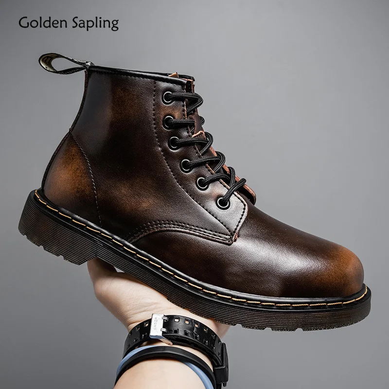 Golden Sapling Retro Men's Boots Fashion Genuine Leisure Shoes Classics Motorcycle Ankle Boot Men Winter Casual Shoe Large Size
Golden Sapling Retro Men's Boots Fashion Genuine Leisure Shoes Classics Motorcycle Ankle Boot Men Winter Casual Shoe Large Size