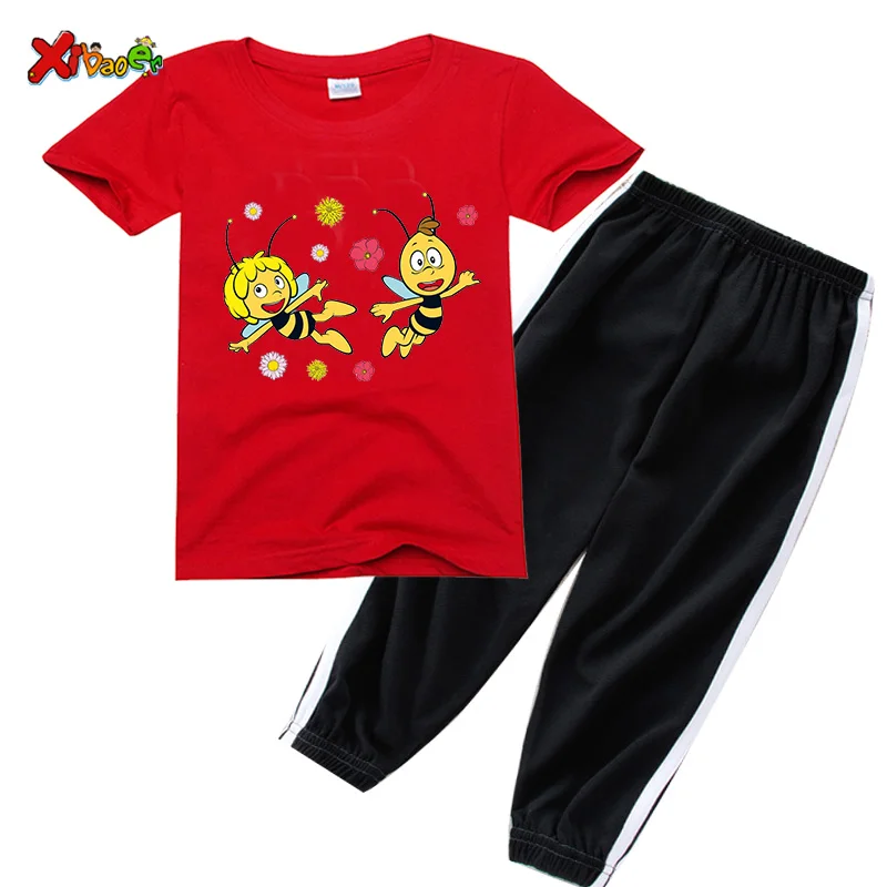 Boys Girls Summer Short Sleeve Cartoon Bee Printed T-shirt+Anti Mosquito Pants 2pcs Set Outfit Kids Short T-shirt+trousers Sets
Boys Girls Summer Short Sleeve Cartoon Bee Printed T-shirt+Anti Mosquito Pants 2pcs Set Outfit Kids Short T-shirt+trousers Sets
