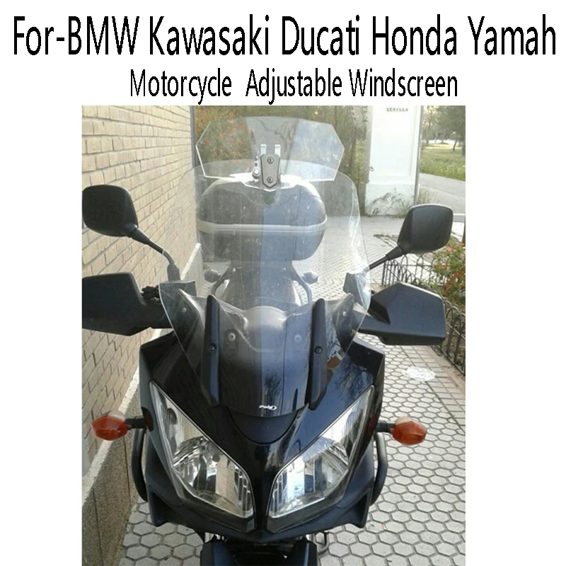 Universal Motorcycle Windshield Adjustable Windscreen Wind Deflector for-BMW Kawasaki Ducati Honda Yamah
Universal Motorcycle Windshield Adjustable Windscreen Wind Deflector for-BMW Kawasaki Ducati Honda Yamah