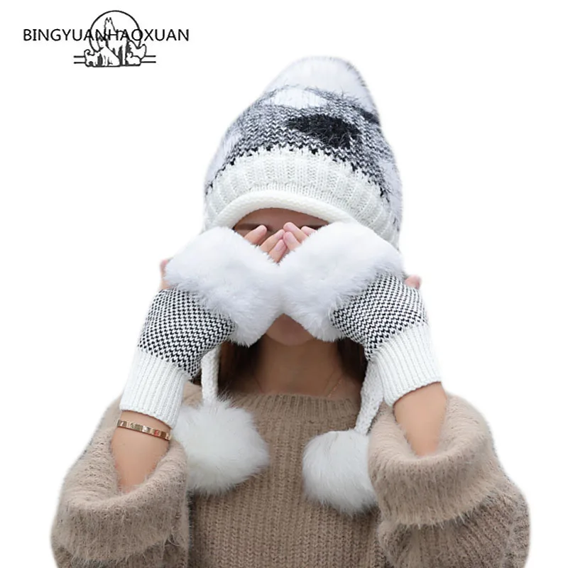 2019 Women Winter Fashion Pompom Knitted Ball Gloves Sets Girls Hat Cap Ski Beanies Skullies Warm Velvet Thick Winter Beanies
2019 Women Winter Fashion Pompom Knitted Ball Gloves Sets Girls Hat Cap Ski Beanies Skullies Warm Velvet Thick Winter Beanies