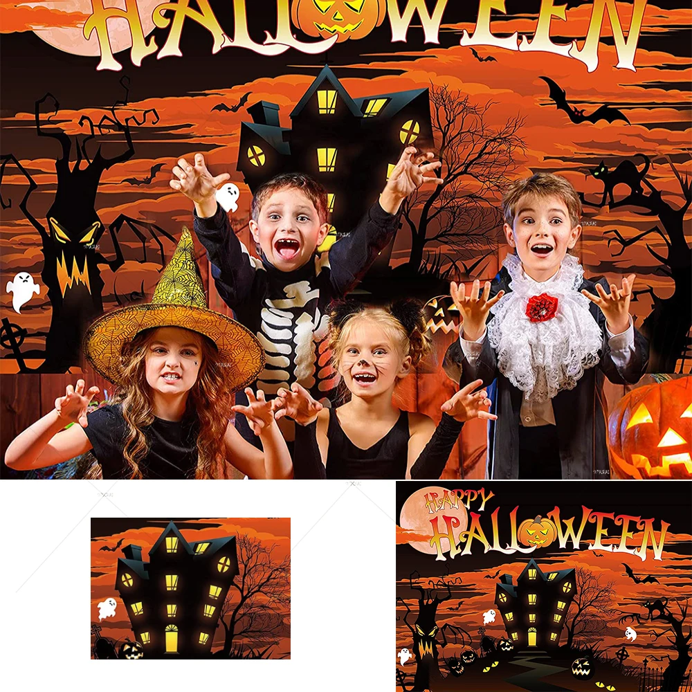 Halloween Theme Backdrop Horror Scary Hallowmas Pumpkin Lantern Haunted House Photography Backdrop Child Birthday Party Decor
Halloween Theme Backdrop Horror Scary Hallowmas Pumpkin Lantern Haunted House Photography Backdrop Child Birthday Party Decor