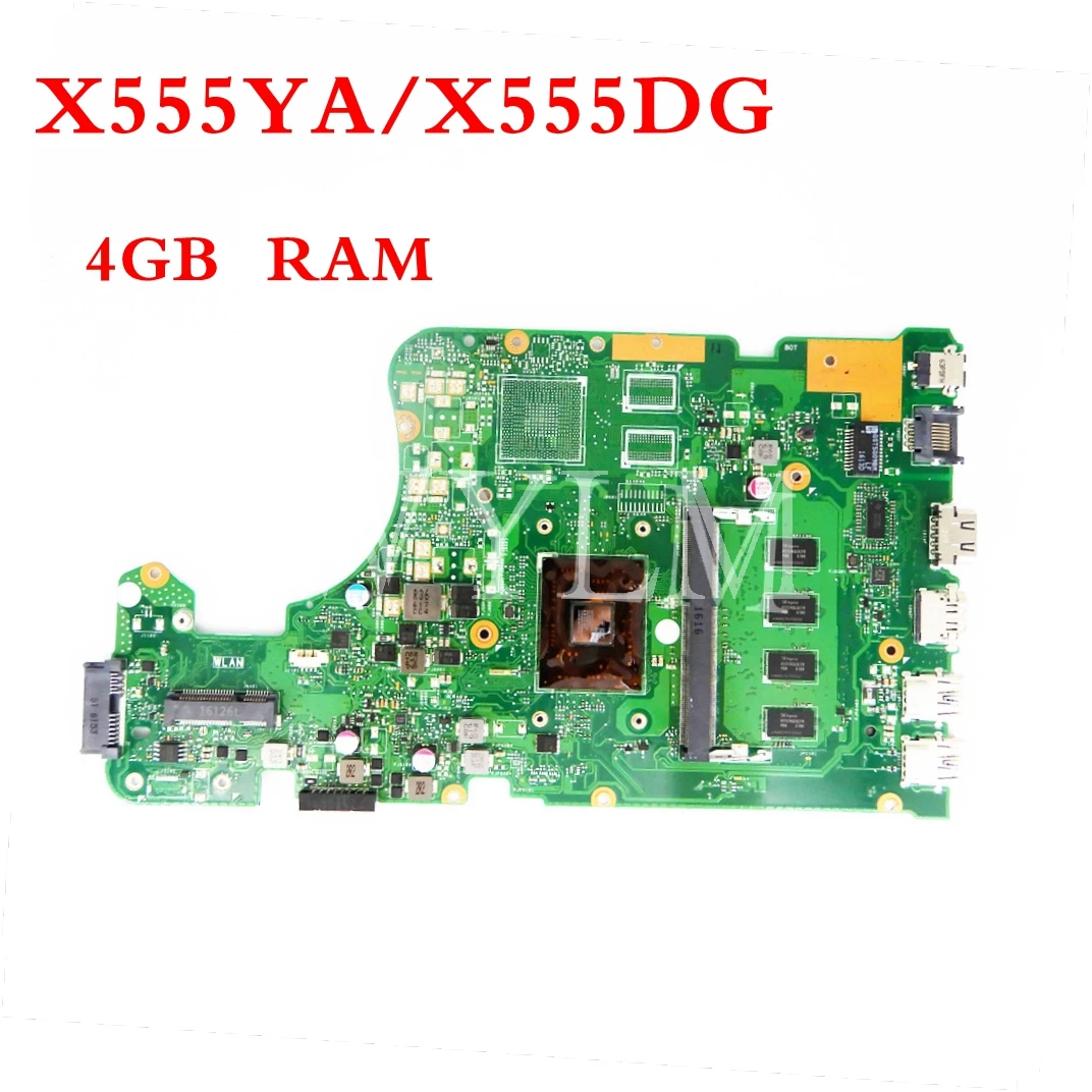 X555YA 4GB RAM With CPU Mainboard REV2.0 For Asus X555DG X555YA X555Y X555YI X555D A555D Laptop Motherboard Tested
X555YA 4GB RAM With CPU Mainboard REV2.0 For Asus X555DG X555YA X555Y X555YI X555D A555D Laptop Motherboard Tested