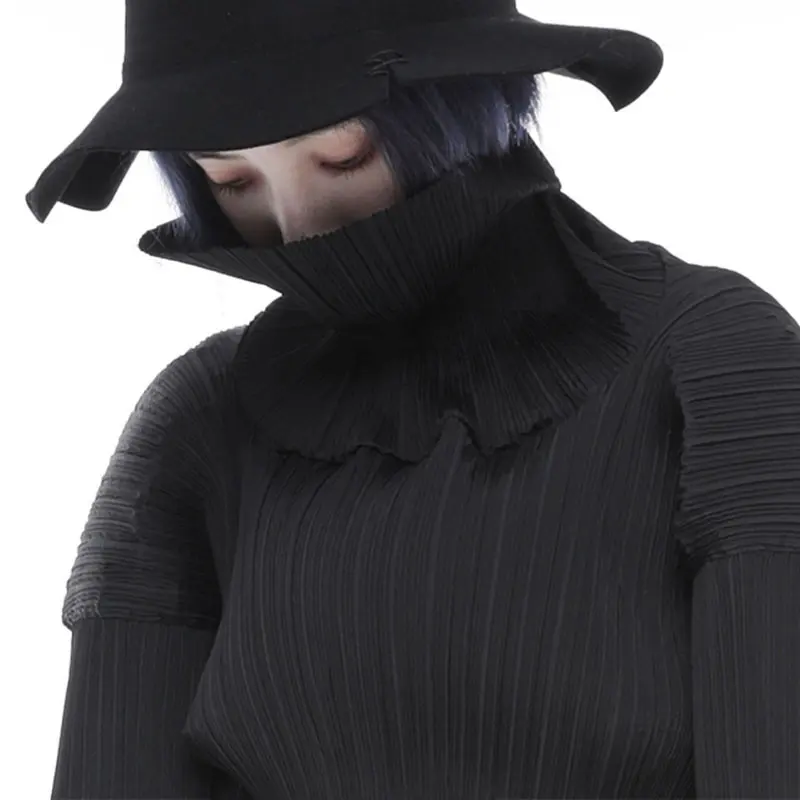 XITAO Pleated Splicing T-shirt Slim Solid Color Simplicity Fashion Turtleneck Collar Women Top 2021 Summer New All-match WLD6183 
XITAO Pleated Splicing T-shirt Slim Solid Color Simplicity Fashion Turtleneck Collar Women Top 2021 Summer New All-match WLD6183