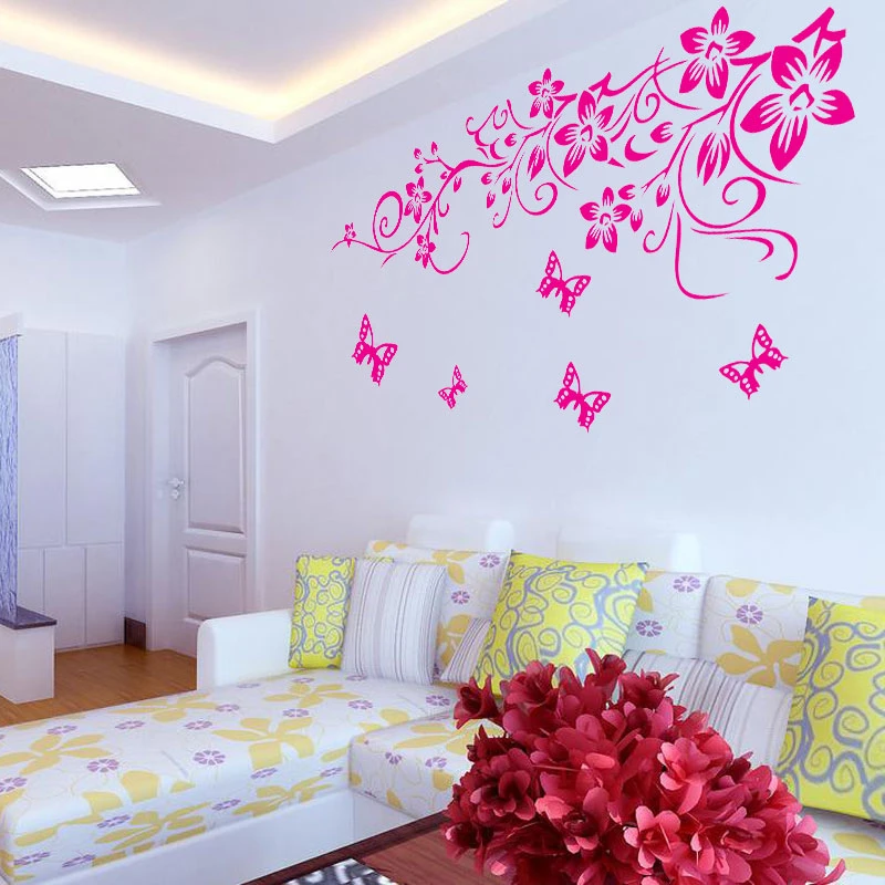 creative calssic blossom flower butterfly wall decals home decor living room bedroom diy TV backdrop stickers pvc mural art
creative calssic blossom flower butterfly wall decals home decor living room bedroom diy TV backdrop stickers pvc mural art