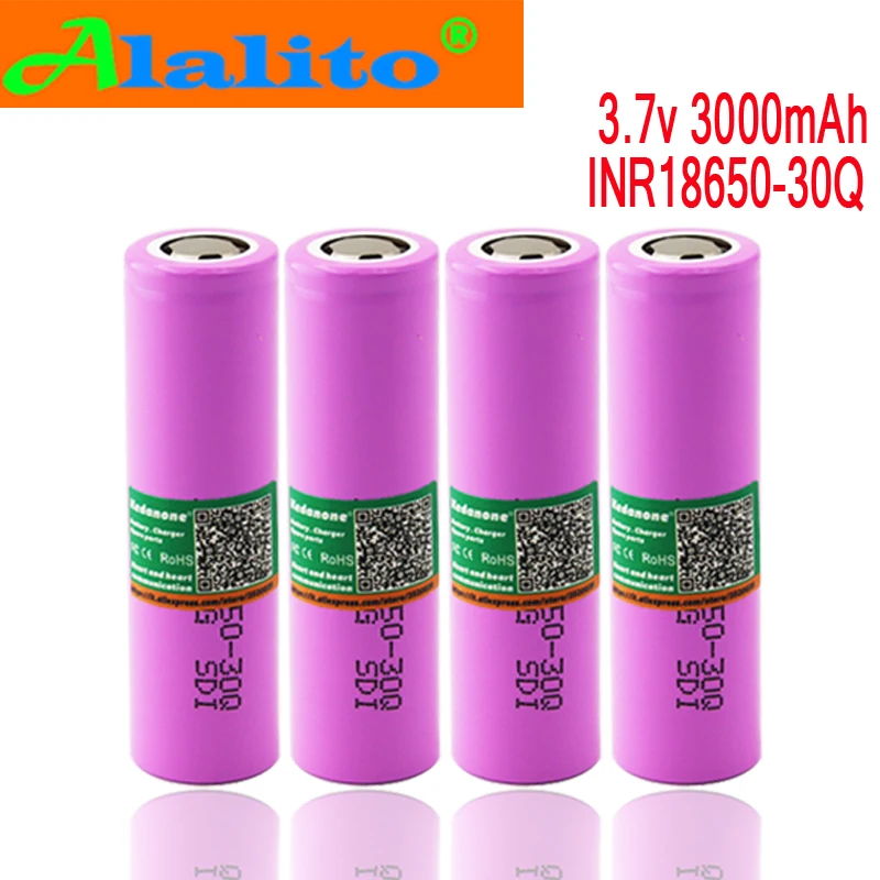 2019 Alalito оригинал для samsung 18650 батарея 3000 MAH INR 30Q 20A литий ионная аккумуляторная