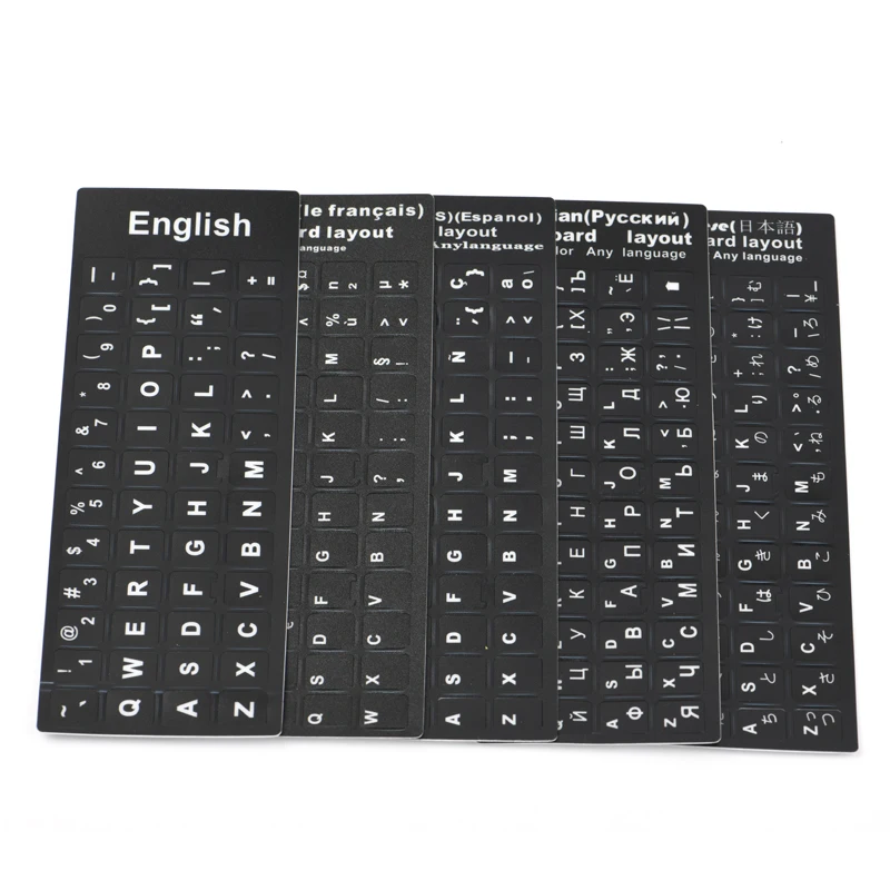 1Pcs Russian French English Arabic Spanish Portuguese Hebrew Keyboard Letter Alphabet Layout Sticker For Laptop Desktop PC
1Pcs Russian French English Arabic Spanish Portuguese Hebrew Keyboard Letter Alphabet Layout Sticker For Laptop Desktop PC