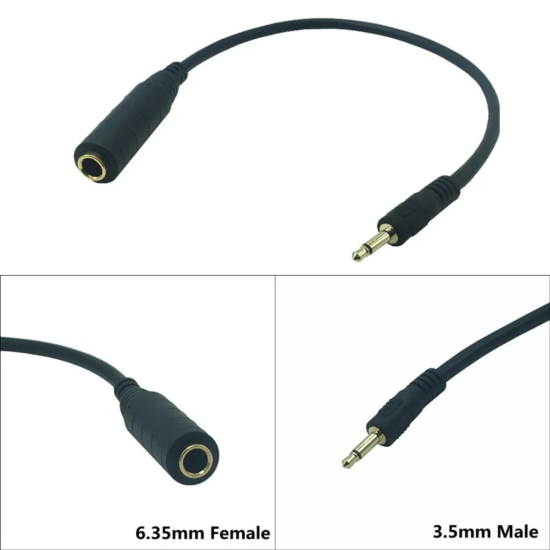 

0.3M Mono 6.35 Female to 3.5 Male Audio Cable 3.5mm 6.35 TS Mono Audio Line 3.5 6.35 TS Mono Aduio Cable Line Cord Wire 6.35mm