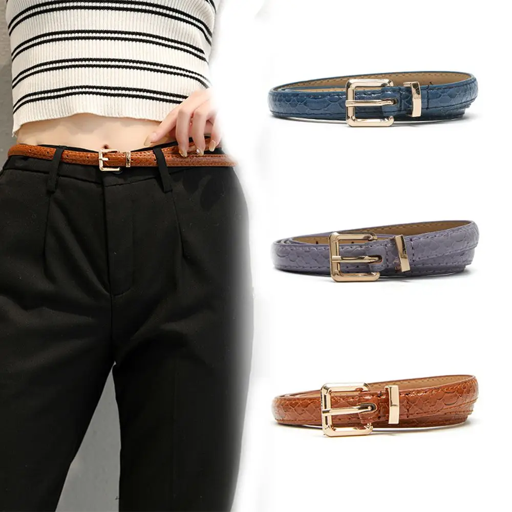 Women New Alloy Faux PU Leather Buckle Belts Thin Belt Square Shape Simple Decoration Jeans Belt
Women New Alloy Faux PU Leather Buckle Belts Thin Belt Square Shape Simple Decoration Jeans Belt