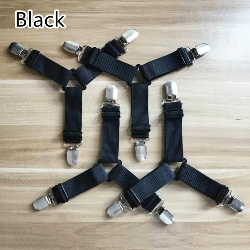 4Pcs/Set Bed Sheet Clip Bed sheet Belt Fastener Mattress Elastic Non-slip Clip Blanket Gripper White and Black
4Pcs/Set Bed Sheet Clip Bed sheet Belt Fastener Mattress Elastic Non-slip Clip Blanket Gripper White and Black
