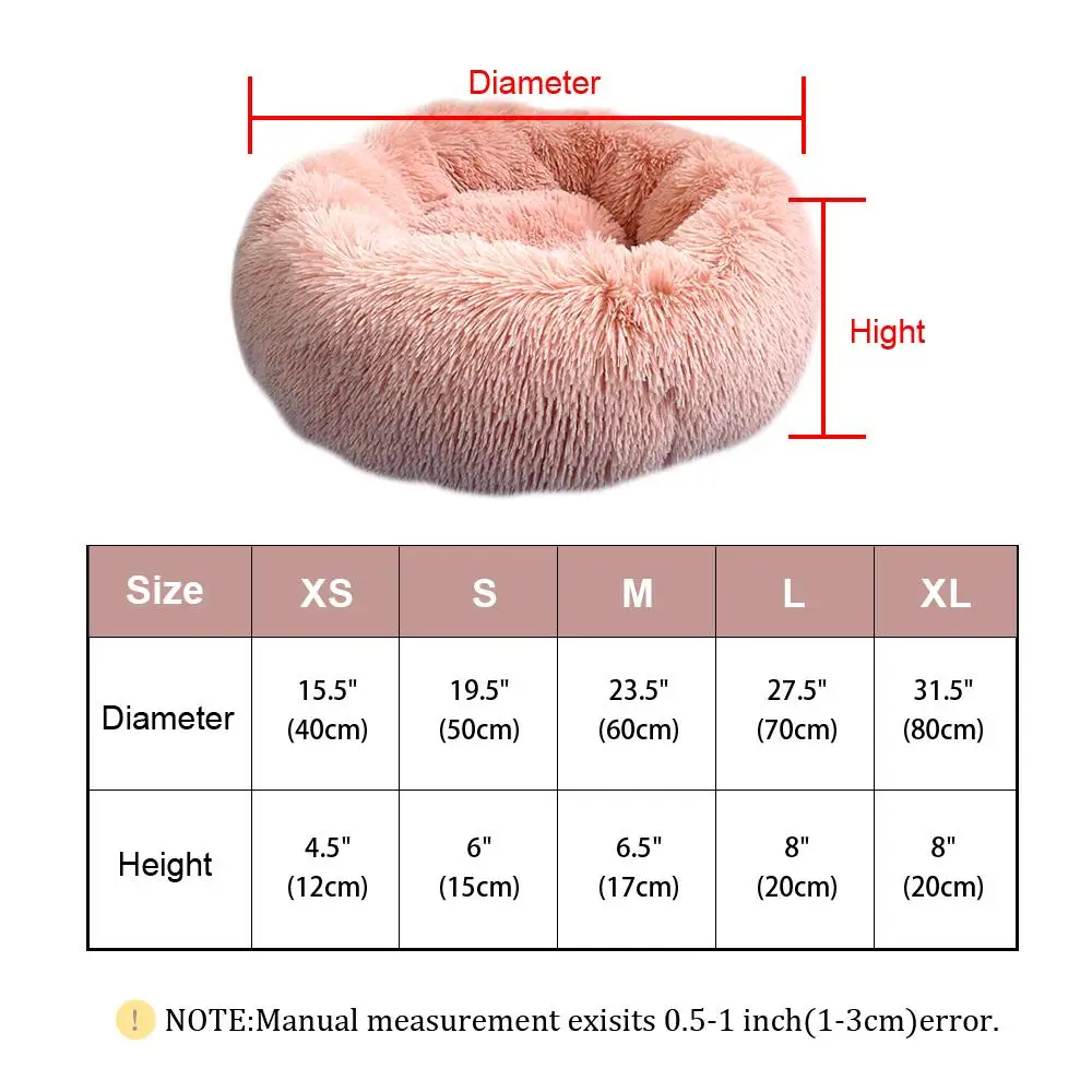 Fluffy Calming Dog Bed Long Plush Donut Pet Bed Hondenmand Round Orthopedic Lounger Sleeping Bag Kennel Cat Puppy Sofa Bed House
Fluffy Calming Dog Bed Long Plush Donut Pet Bed Hondenmand Round Orthopedic Lounger Sleeping Bag Kennel Cat Puppy Sofa Bed House