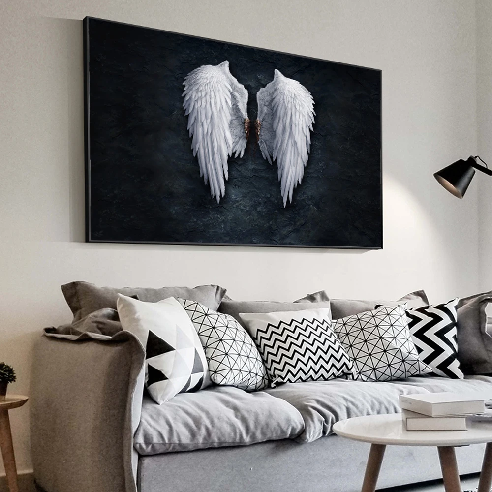 Black and White Angel Wings Canvas Painting Art Nordic Posters and Prints Wall Pictures for Living Room Decoration Frameless
Black and White Angel Wings Canvas Painting Art Nordic Posters and Prints Wall Pictures for Living Room Decoration Frameless