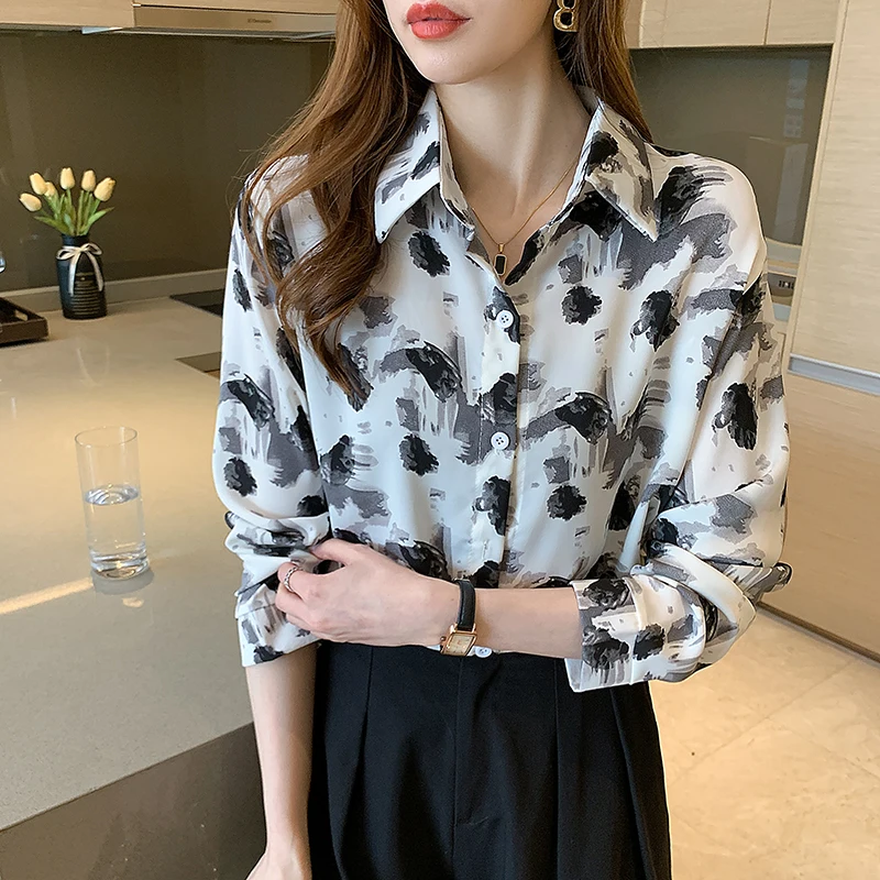 Fashion Women Top Shirt Spring Autumn Printed Long Sleeve Shirt Temperament Chiffon Blouse 2022 Female Clothing Loose Blusa
Fashion Women Top Shirt Spring Autumn Printed Long Sleeve Shirt Temperament Chiffon Blouse 2022 Female Clothing Loose Blusa