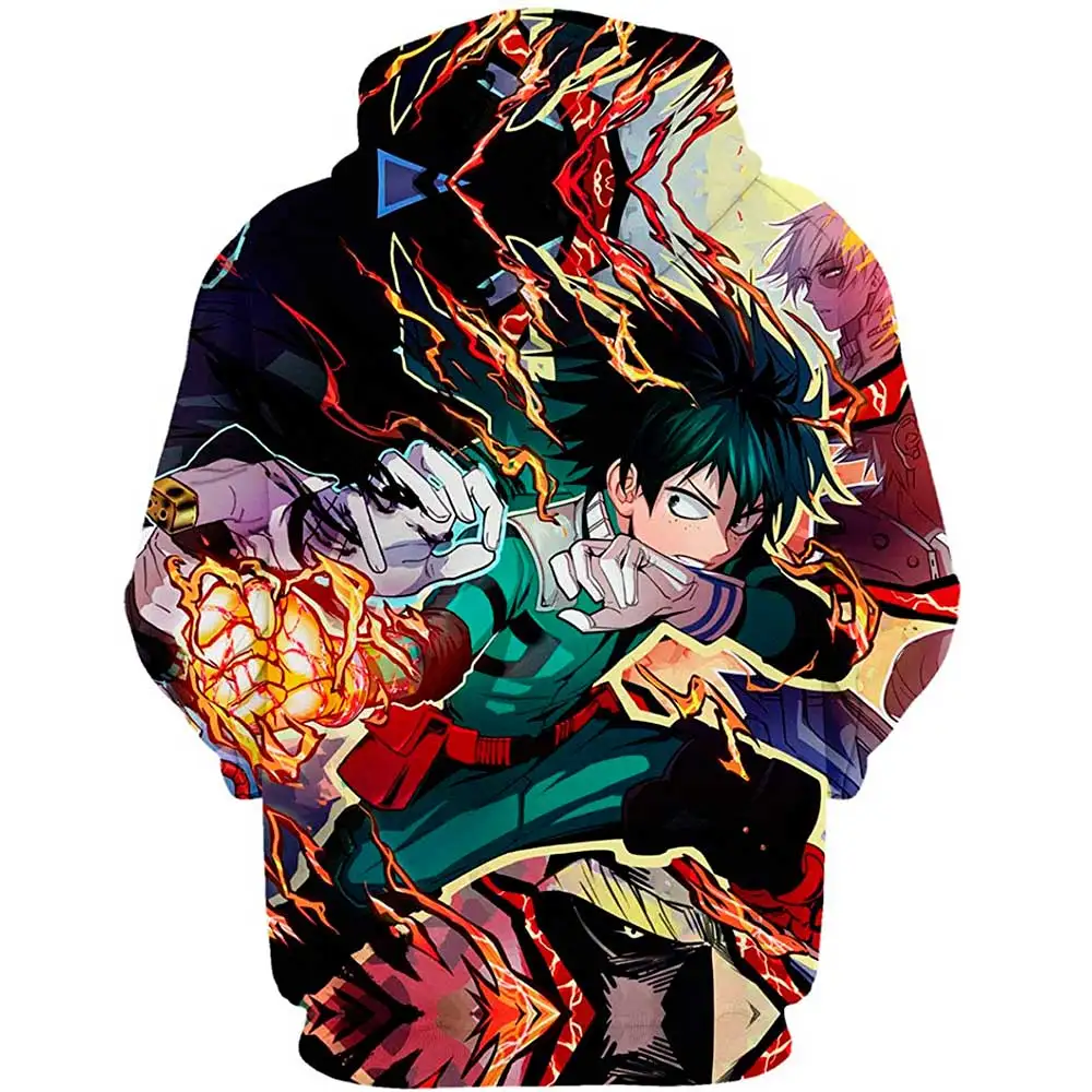 Толстовки мужские/женские с 3D-принтом аниме My Hero Academia Bakugo Katsuki толстовки