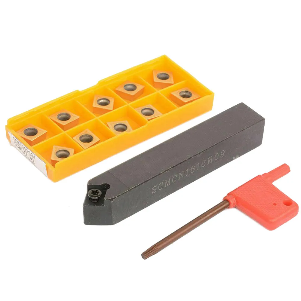 SCMCN1616H09-80 16x100mm Lathe External Turning Tool Holder + CCMT09T304 Insert Turning Tools Accessories
SCMCN1616H09-80 16x100mm Lathe External Turning Tool Holder + CCMT09T304 Insert Turning Tools Accessories