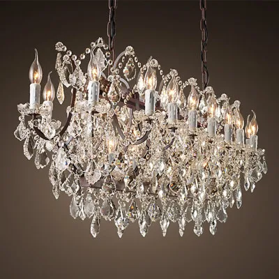 Vintage Crystal Chandelier Lighting Rustic Candle Chandeliers Pendant Lamp Hanging Light for Home and Restaurant
Vintage Crystal Chandelier Lighting Rustic Candle Chandeliers Pendant Lamp Hanging Light for Home and Restaurant