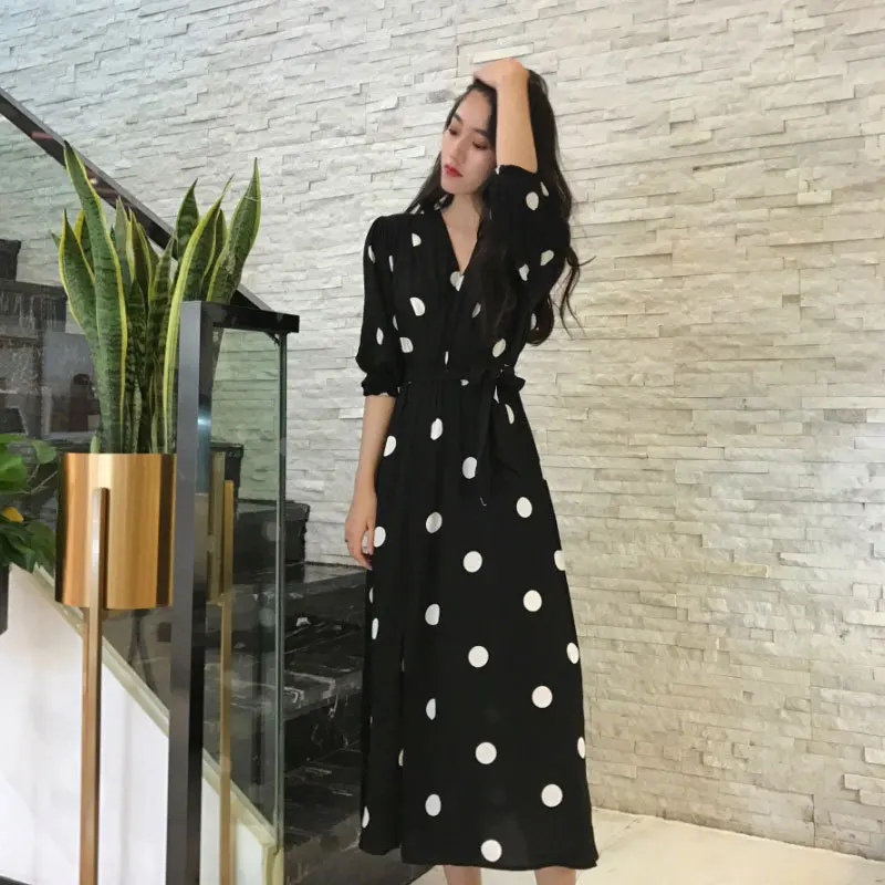 Lofia Long Summer Dress for Women White Polka Dot France Style Dress Vintage Mid Calf Dresses Clothing Beach Party Vestidos
Lofia Long Summer Dress for Women White Polka Dot France Style Dress Vintage Mid Calf Dresses Clothing Beach Party Vestidos