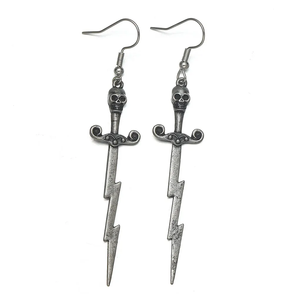 Gothic Sword Earrings Skull Skeleton Dangle Earrings Women Dark Jewelry Tarot Occult Halloween Gift Party Cosplay Costume
Gothic Sword Earrings Skull Skeleton Dangle Earrings Women Dark Jewelry Tarot Occult Halloween Gift Party Cosplay Costume