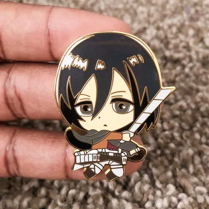 MIKASA Ackerman Attack on Titan Enamel Brooch Pin Hat Bag Collar Lapel Pins Badges Women Men's Fashion Jewelry Accessories
MIKASA Ackerman Attack on Titan Enamel Brooch Pin Hat Bag Collar Lapel Pins Badges Women Men's Fashion Jewelry Accessories