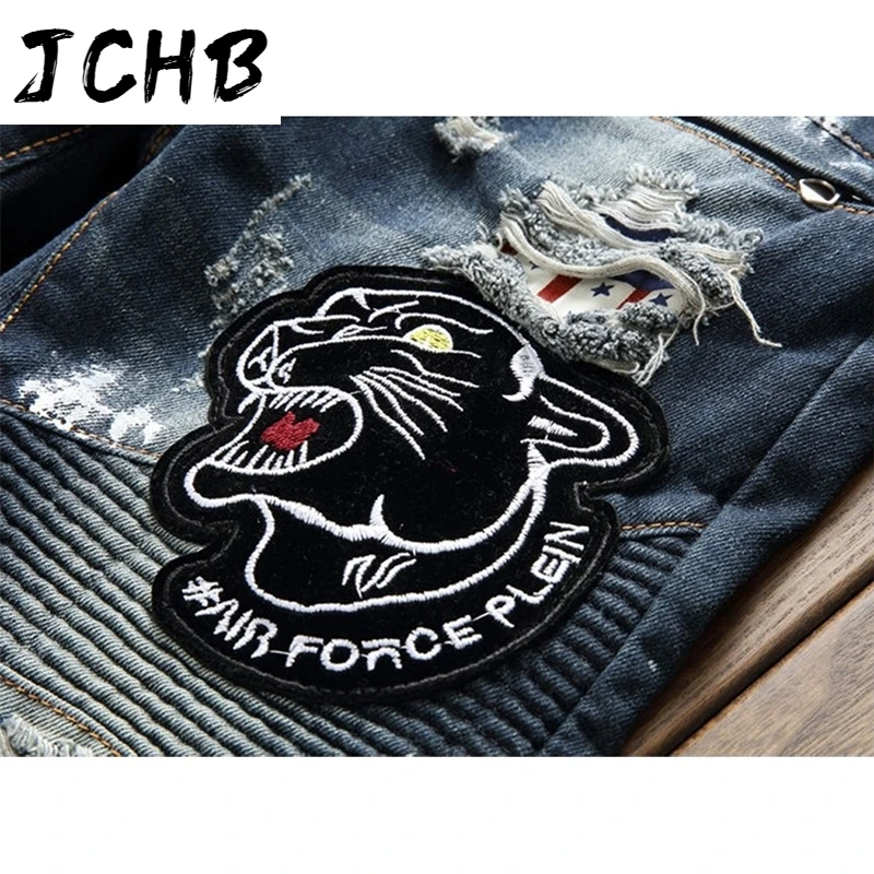 European 2021 American Style Men's cotton jeans slim denim trousers Straight brand mens blue zipper animal Patchwork jeans pants
European 2021 American Style Men's cotton jeans slim denim trousers Straight brand mens blue zipper animal Patchwork jeans pants