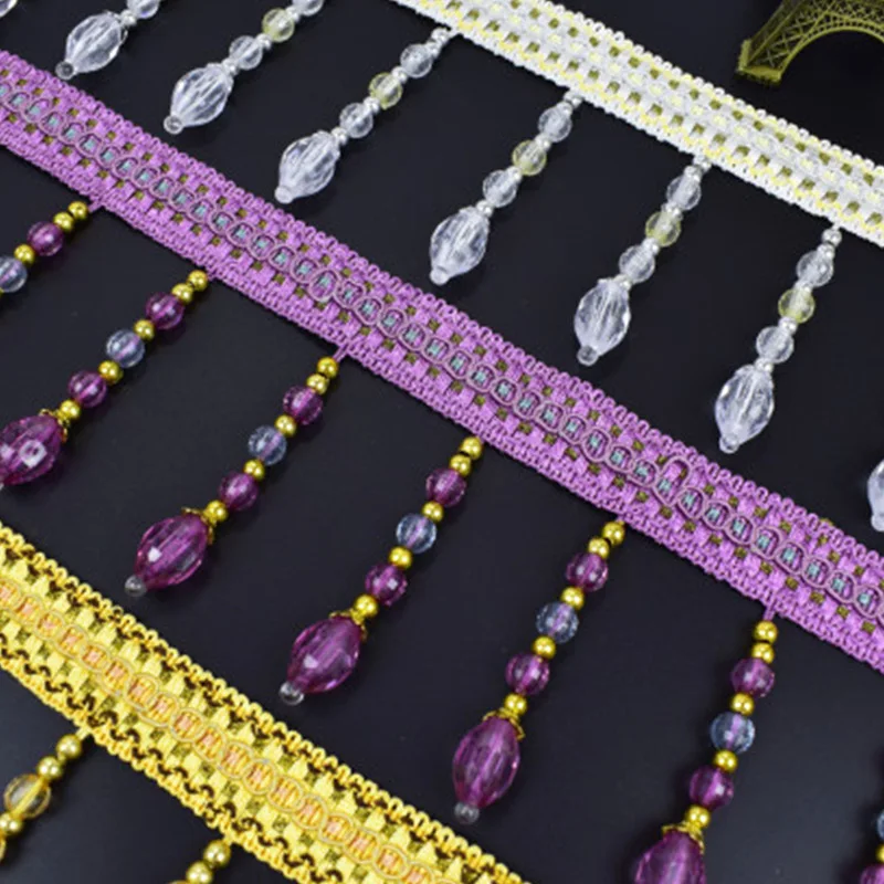 1meter Crystal Beads Curtain Fringe Lace Tassel Trim Wide Ribbon Sewing Craft Elegant DIY Latin Dress Stage Clothes Accessories
1meter Crystal Beads Curtain Fringe Lace Tassel Trim Wide Ribbon Sewing Craft Elegant DIY Latin Dress Stage Clothes Accessories