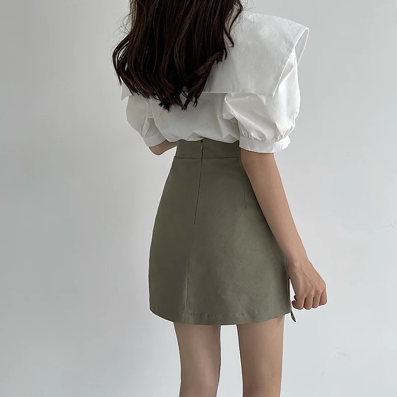 3 Sizes S-l Casual Solid A-line Asymmetrical Pocket High Waist A-line Armygreen Women New 2021 Skirts
3 Sizes S-l Casual Solid A-line Asymmetrical Pocket High Waist A-line Armygreen Women New 2021 Skirts