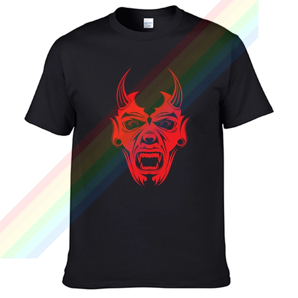 

Satan Horrible, Evil, Red-faced Devil T Shirt For Men Limitied Edition Unisex Brand T-shirt Cotton Amazing Short Sleeve Tops