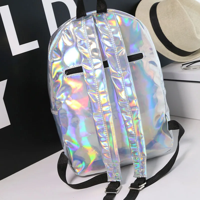 Female Casual Backpack Women Soft Laser PU Leather Travel Backpacks Silver Reflective School Bags For Teenager Girls
Female Casual Backpack Women Soft Laser PU Leather Travel Backpacks Silver Reflective School Bags For Teenager Girls