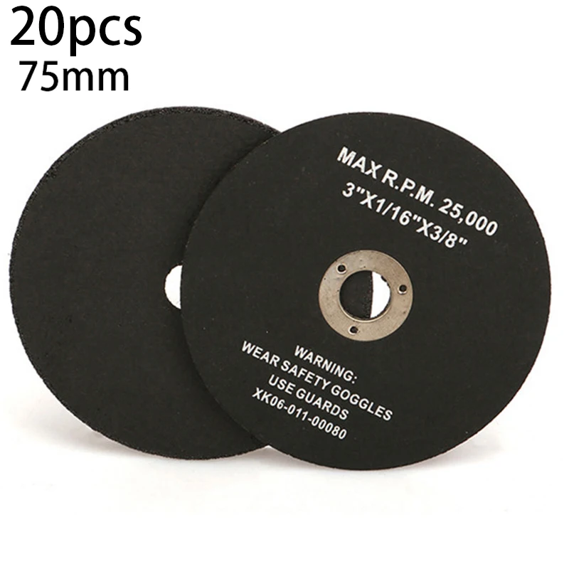 20pcs 75mm Cutting Wheel Angle Grinder 10mm Hole Cutter Disc Resin Tools Saw Blades Saw Disc Woodworking Tools Accessories
20pcs 75mm Cutting Wheel Angle Grinder 10mm Hole Cutter Disc Resin Tools Saw Blades Saw Disc Woodworking Tools Accessories