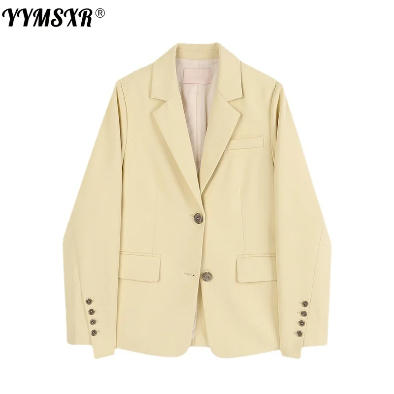 Women's Jacket Suit 2021 Autumn and Winter New Temperament Pure Color Loose Ladies Office Blazer Fashion and High Quality
Women's Jacket Suit 2021 Autumn and Winter New Temperament Pure Color Loose Ladies Office Blazer Fashion and High Quality
